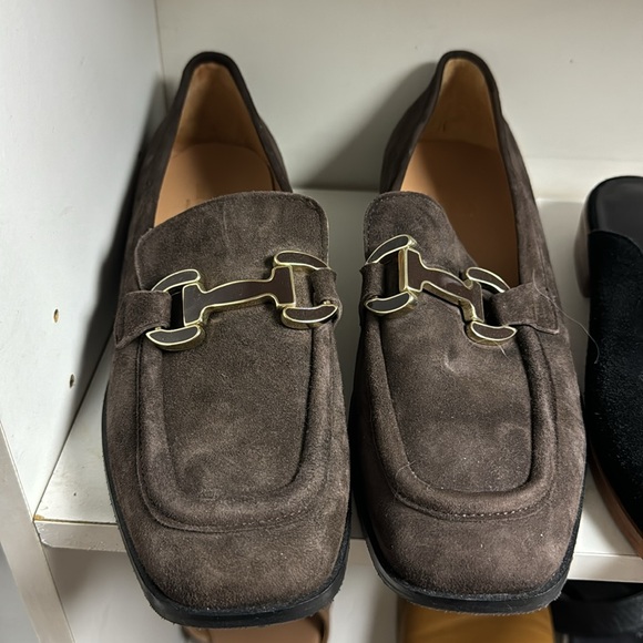 NATALIE SQUARE TOE LOAFER-BROWN SUEDE - Picture 6 of 9